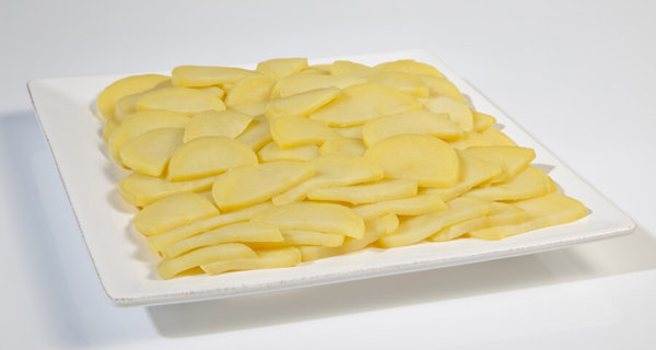 pommes de terre en lamelle coupée