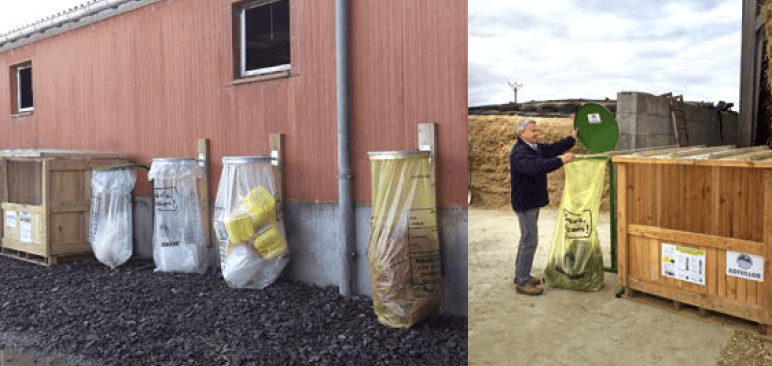 poubelles en exploitation agricole